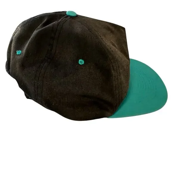 Vintage 1995 US National Water Ski Championship Baseball Cap Teal Snap Back Hat